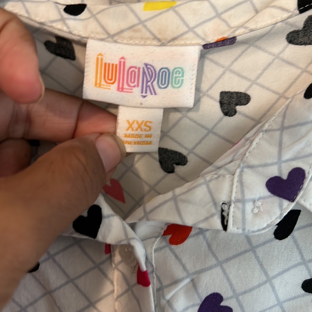 Heart pattern button down - Picture 2 of 4